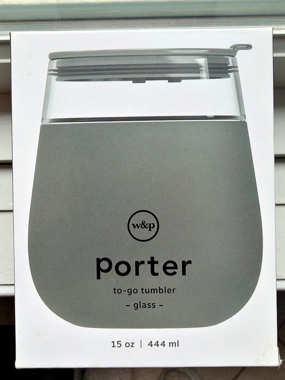 W&P Porter To-Go Tumbler Glass Tumbler in Gray NWT